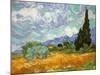 Wheatfield with Cypresses, c.1889-Vincent van Gogh-Mounted Art Print