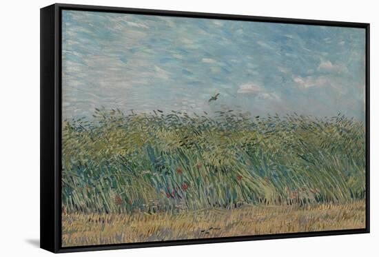 Wheatfield with Partridge. Date: June-July 1887, Paris. Dimensions: 53.7 cm x 65.2 cm, 71.5 cm x...-VINCENT VAN GOGH-Framed Stretched Canvas