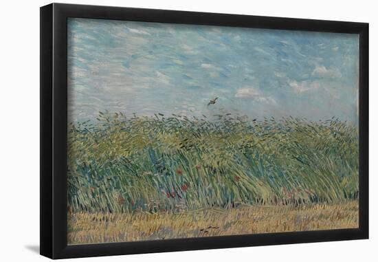 Wheatfield with Partridge. Date: June-July 1887, Paris. Dimensions: 53.7 cm x 65.2 cm, 71.5 cm x...-VINCENT VAN GOGH-Framed Poster