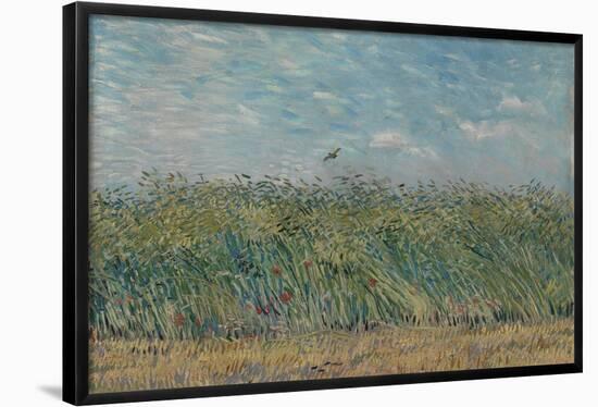 Wheatfield with Partridge. Date: June-July 1887, Paris. Dimensions: 53.7 cm x 65.2 cm, 71.5 cm x...-VINCENT VAN GOGH-Framed Poster