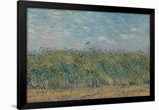 Wheatfield with Partridge. Date: June-July 1887, Paris. Dimensions: 53.7 cm x 65.2 cm, 71.5 cm x...-VINCENT VAN GOGH-Framed Poster