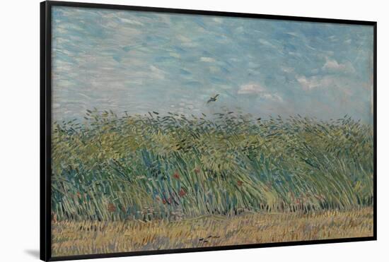 Wheatfield with Partridge. Date: June-July 1887, Paris. Dimensions: 53.7 cm x 65.2 cm, 71.5 cm x...-VINCENT VAN GOGH-Framed Poster