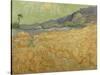 Wheatfield with Reaper, 1889-Vincent van Gogh-Stretched Canvas