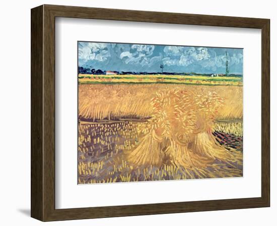 Wheatfield with Sheaves, 1888-Vincent van Gogh-Framed Giclee Print