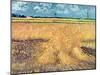 Wheatfield with Sheaves, 1888-Vincent van Gogh-Mounted Giclee Print