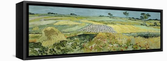 Wheatfields Near Auvers-Sur-Oise, 1890-Vincent van Gogh-Framed Stretched Canvas