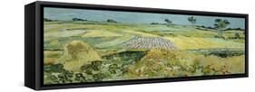 Wheatfields Near Auvers-Sur-Oise, 1890-Vincent van Gogh-Framed Stretched Canvas