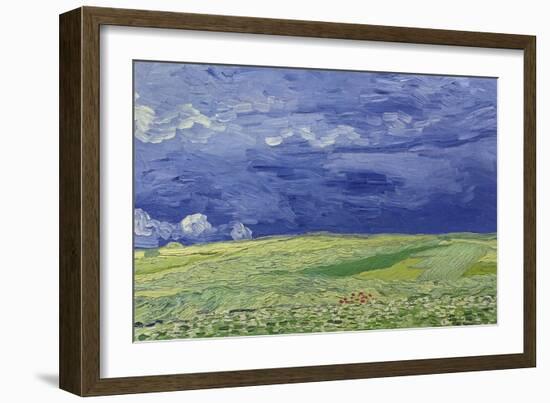 Wheatfields under Thunderclouds, 1890-Vincent van Gogh-Framed Giclee Print