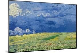 Wheatfields under Thunderclouds, 1890-Vincent van Gogh-Mounted Premium Giclee Print