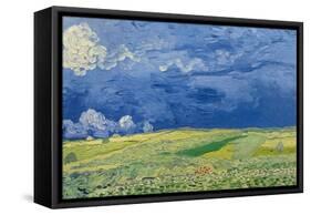 Wheatfields under Thunderclouds, 1890-Vincent van Gogh-Framed Stretched Canvas