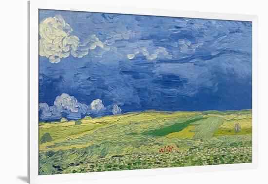 Wheatfields under Thunderclouds, 1890-Vincent van Gogh-Framed Giclee Print