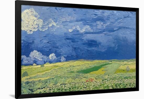 Wheatfields under Thunderclouds, 1890-Vincent van Gogh-Framed Giclee Print