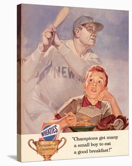 Wheaties, Boy Eating Cereal-null-Stretched Canvas