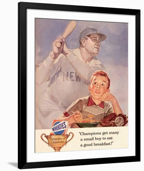 Wheaties, Boy Eating Cereal-null-Framed Art Print