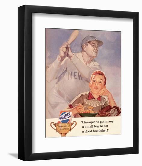 Wheaties, Boy Eating Cereal-null-Framed Art Print