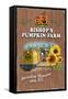 Wheatland, California - Bishop's Pumpkin Farm - Vintage Sign-Lantern Press-Framed Stretched Canvas