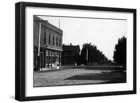 Wheatland, Wyoming - Street Scene-Lantern Press-Framed Art Print