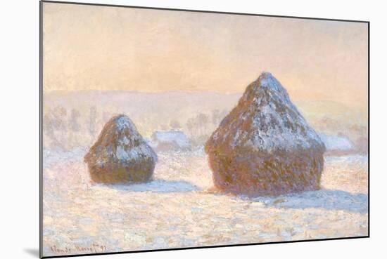 Wheatstacks, 1891-Claude Monet-Mounted Giclee Print