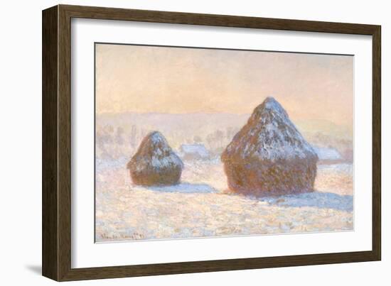 Wheatstacks, 1891-Claude Monet-Framed Giclee Print