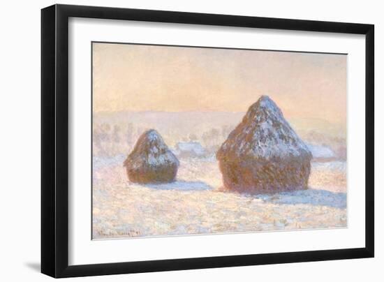 Wheatstacks, 1891-Claude Monet-Framed Giclee Print