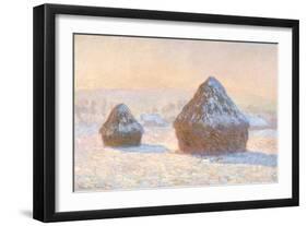 Wheatstacks, 1891-Claude Monet-Framed Giclee Print