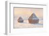 Wheatstacks, Snow Effect, Morning, 1891-Claude Monet-Framed Giclee Print