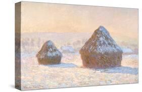 Wheatstacks, Snow Effect, Morning, 1891-Claude Monet-Stretched Canvas