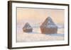 Wheatstacks, Snow Effect, Morning, 1891-Claude Monet-Framed Art Print