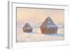 Wheatstacks, Snow Effect, Morning, 1891-Claude Monet-Framed Art Print