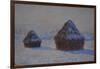 Wheatstacks, Snow Effect, Morning, 1891-Claude Monet-Framed Giclee Print