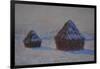 Wheatstacks, Snow Effect, Morning, 1891-Claude Monet-Framed Giclee Print