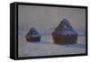 Wheatstacks, Snow Effect, Morning, 1891-Claude Monet-Framed Stretched Canvas