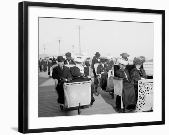 Wheel Chairs, Atlantic City, N.J.-null-Framed Photo