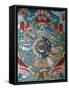 Wheel of Life, Kopan Monastery, Bhaktapur, Nepal, Asia-Godong-Framed Stretched Canvas