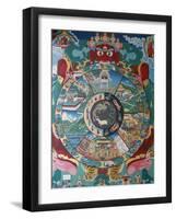 Wheel of Life, Kopan Monastery, Bhaktapur, Nepal, Asia-Godong-Framed Photographic Print