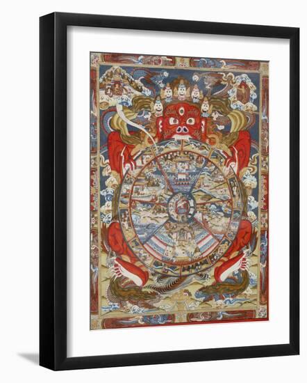 Wheel of Life, Kopan Monastery, Bhaktapur, Nepal, Asia-Godong-Framed Photographic Print