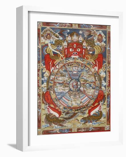 Wheel of Life, Kopan Monastery, Bhaktapur, Nepal, Asia-Godong-Framed Photographic Print
