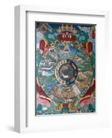 Wheel of Life, Kopan Monastery, Bhaktapur, Nepal, Asia-Godong-Framed Photographic Print