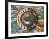 Wheel of Life Showing Rooster, Snake and Pig, Kopan Monastery, Kathmandu-Godong-Framed Photographic Print