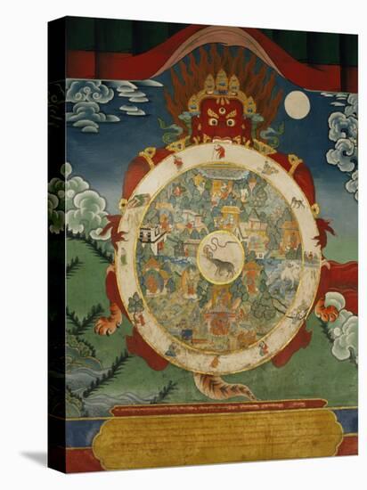 Wheel of Life, Tibetan Art, China-Doug Traverso-Stretched Canvas