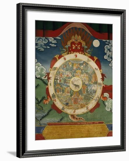 Wheel of Life, Tibetan Art, China-Doug Traverso-Framed Photographic Print