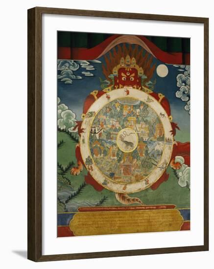 Wheel of Life, Tibetan Art, China-Doug Traverso-Framed Photographic Print