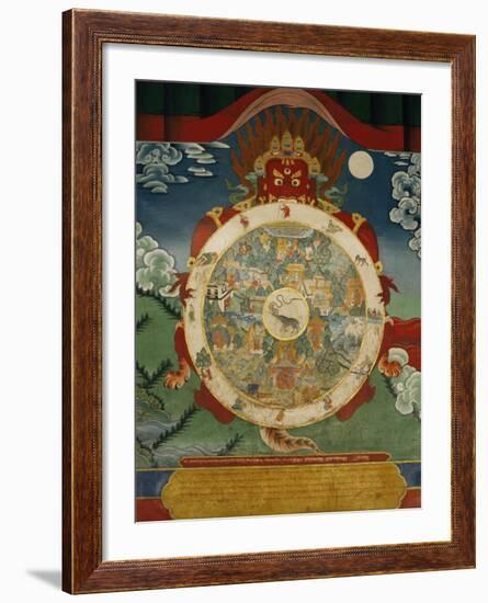 Wheel of Life, Tibetan Art, China-Doug Traverso-Framed Photographic Print