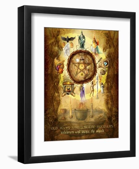 Wheel Of The Year-Art and a Little Magic-Framed Giclee Print