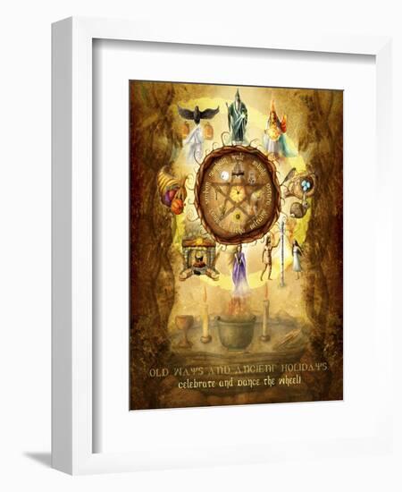 Wheel Of The Year-Art and a Little Magic-Framed Giclee Print