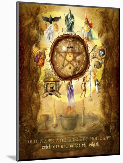 Wheel Of The Year-Art and a Little Magic-Mounted Giclee Print