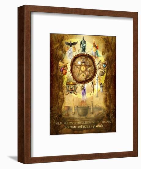 Wheel Of The Year-Art and a Little Magic-Framed Giclee Print