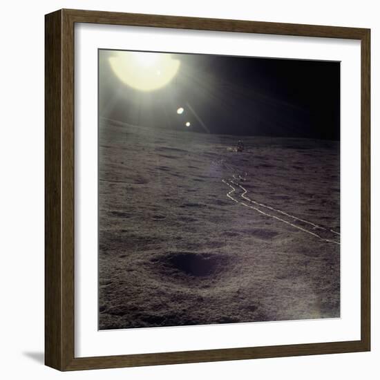 Wheel Tracks on the Surface of the Moon-null-Framed Photographic Print