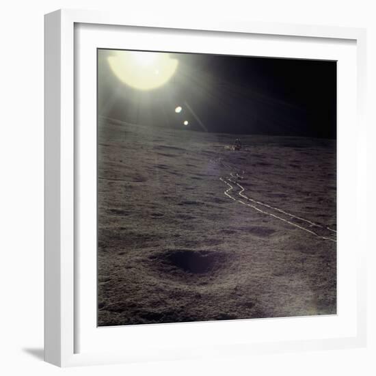 Wheel Tracks on the Surface of the Moon-null-Framed Photographic Print