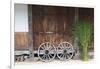 Wheel with Gassho-zukuri house, Ainokura Village, Gokayama, Japan-Keren Su-Framed Photographic Print